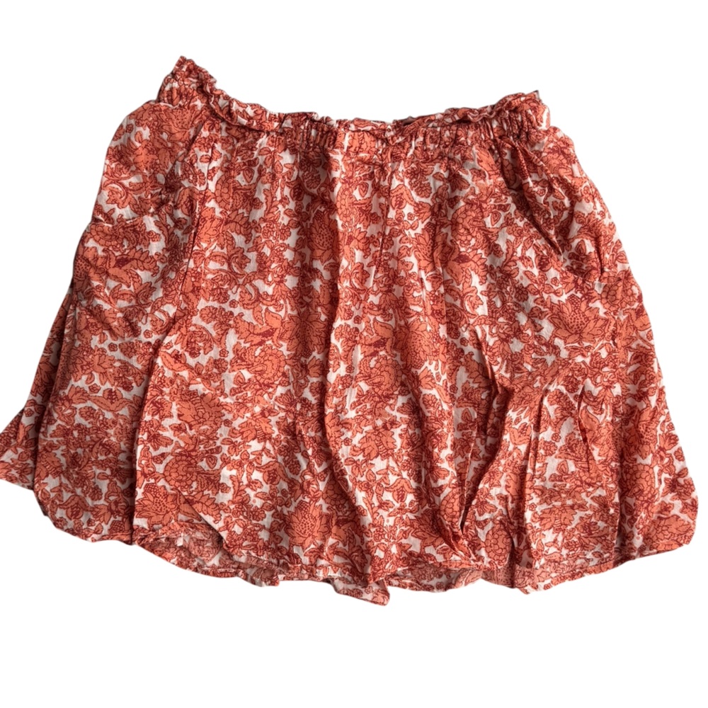 Elan Floral Print Crop Puff Sleeve Top & Skirt Set S - Picture 4 of 6